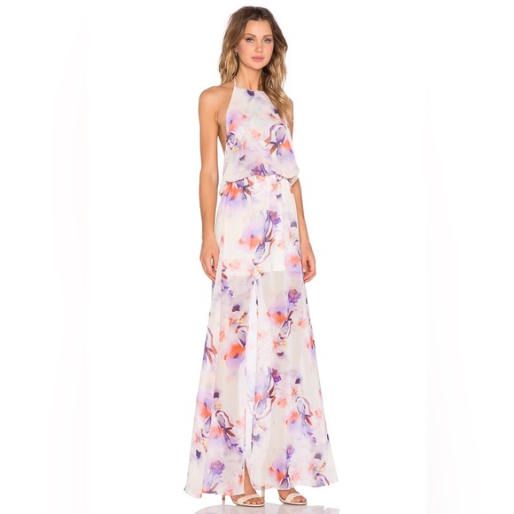 NWT Show Me Your Mumu Heather Halter Maxi in Abria's Floral SIZE XS - Picture 3 of 9
